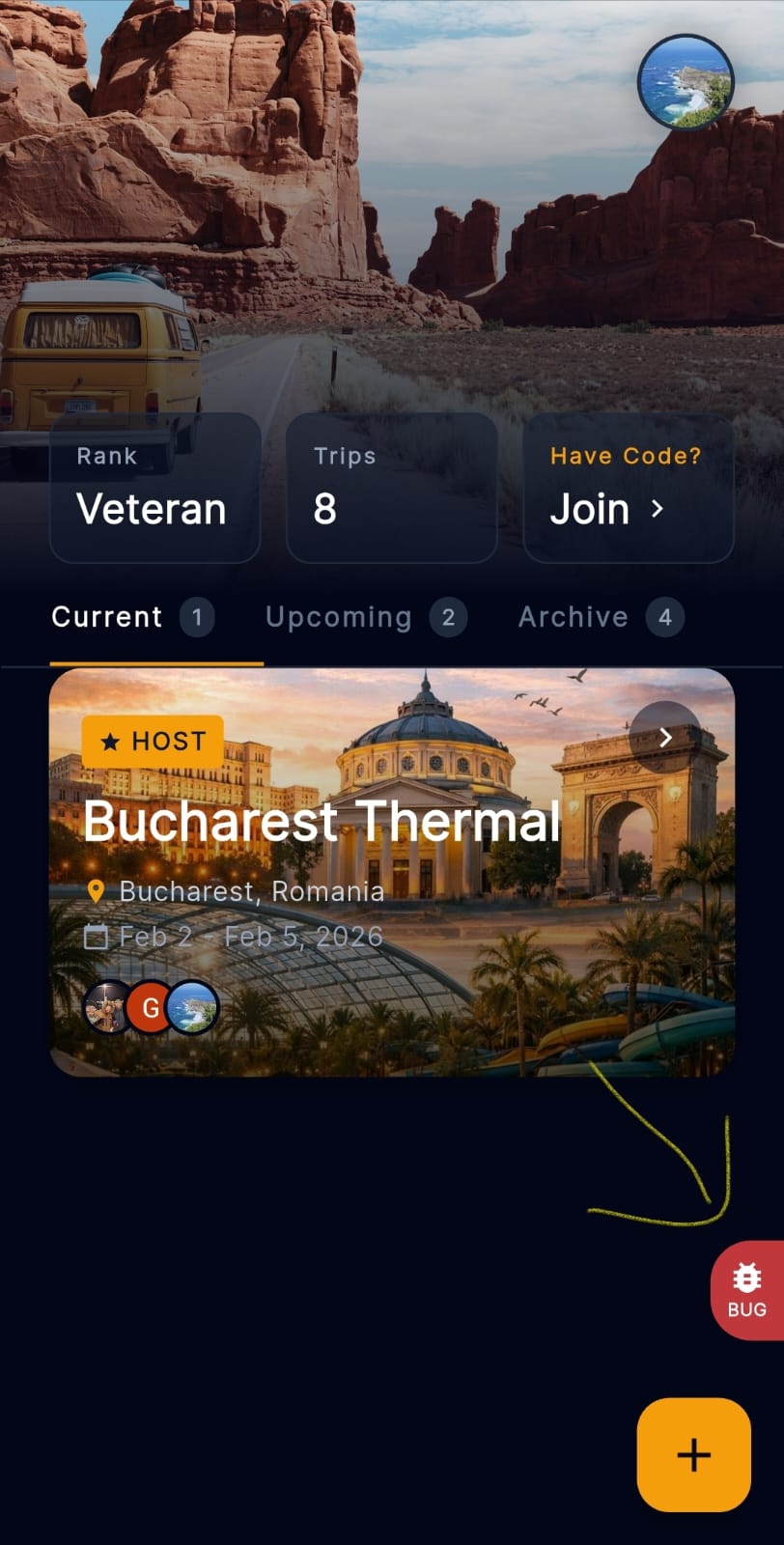 In-app bug report button demonstration
